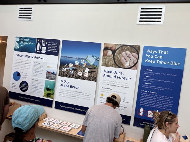 Plastic education at Keep Tahoe Blue center