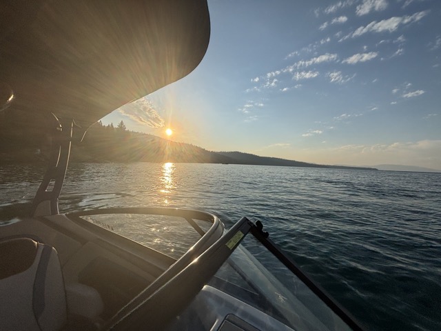 Sunset over the lake