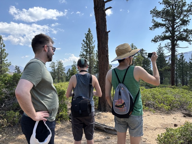 Miles, James, and Geno checking out the scenery