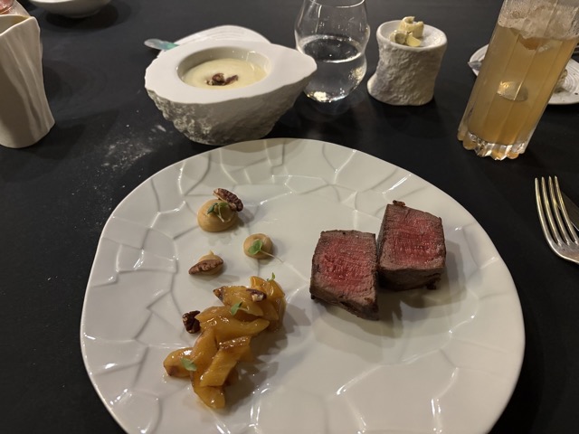 Steak dinner at the Lagoon Restaurant at the St. Regis Resort