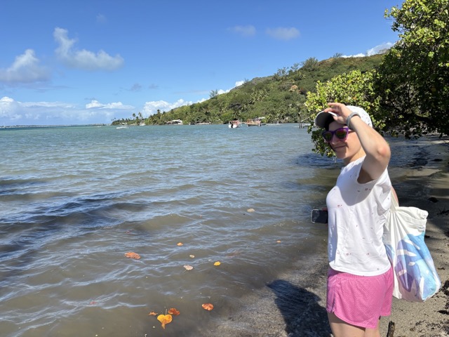 Jillian checking out the north side of the island