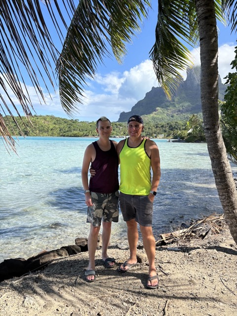 James and Myke, stopping to pose for a picture