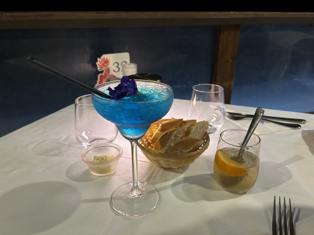 Another blue cocktail at the Bora Bora Beach Club