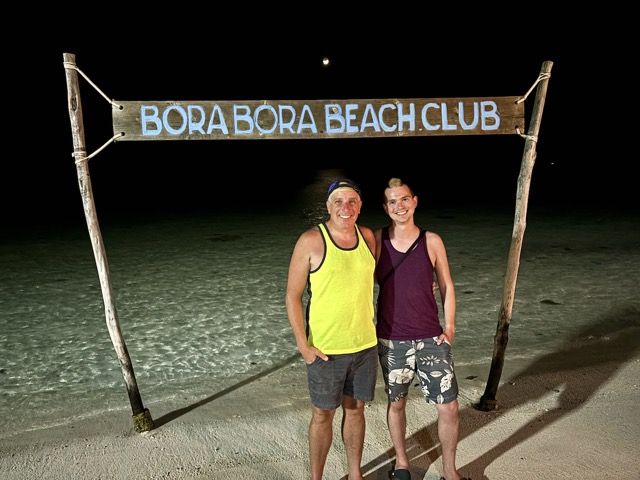 Myke and James at the Bora Bora Beach Club
