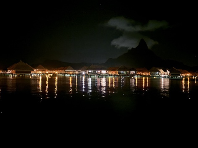 Looking out over the Thalasso resort at night