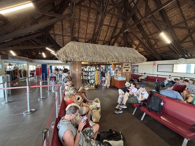 Bora Bora airport waiting area
