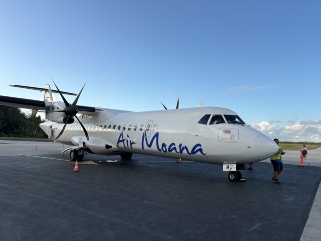 Now boarding Air Moana back to PPT