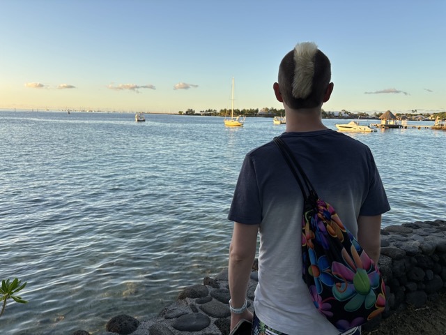 James looks out to the sea