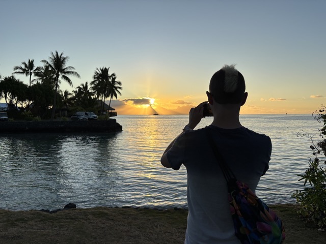 James photographing our first sunset