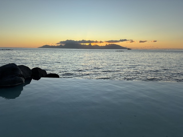 Sunset from the pool