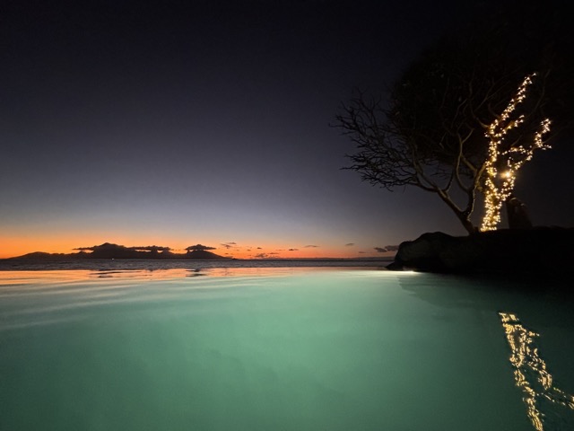 Twilight in the pool