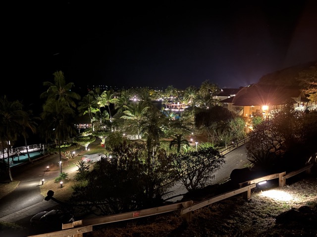 Overlook view of the resort at night