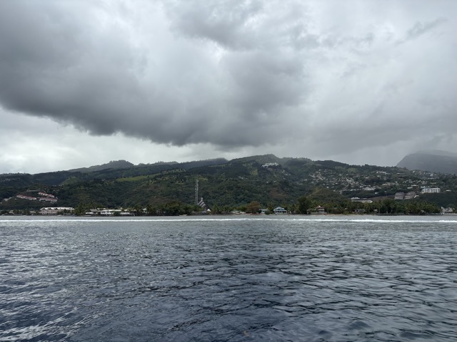 Looking back at Puna'auia from the water
