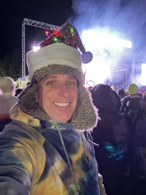 Myke, bundled up warm for night 3