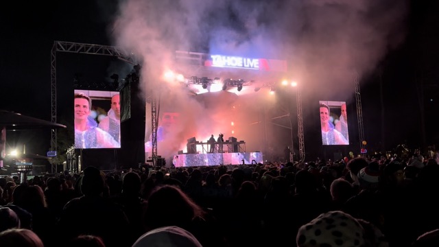 Zeds Dead playing a clip from Dude, Where's My Car?