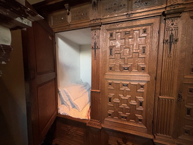 In Rembrandt's time, people slept upright in these boxes