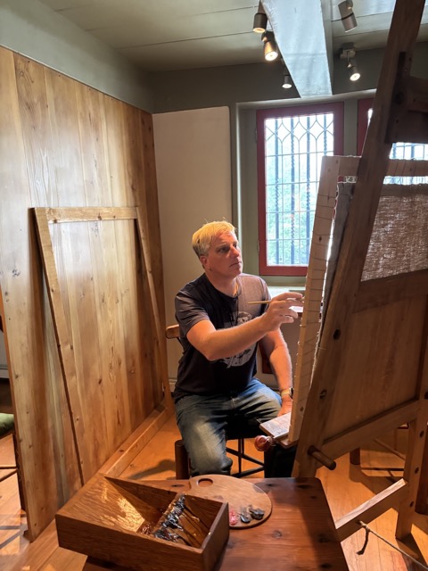 Rembrandt's teaching area for students where there were 4 bays like this one