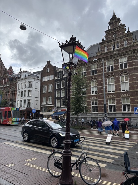 Pride flag in Amsterdam