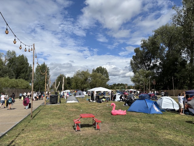 Magnificent Greens area of Dreamville already motly cleared out at 11am
