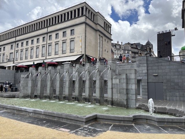 Fountains at Mont des Arts