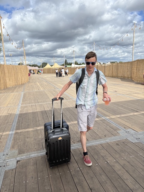 Harris had a glass of wine for the road