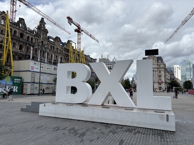 BXL sign at Place de Brouckère