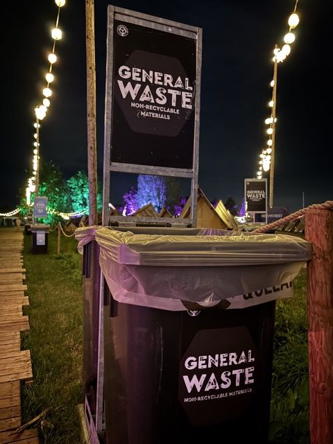 Back at camp, General Waste is ready to accept your trash