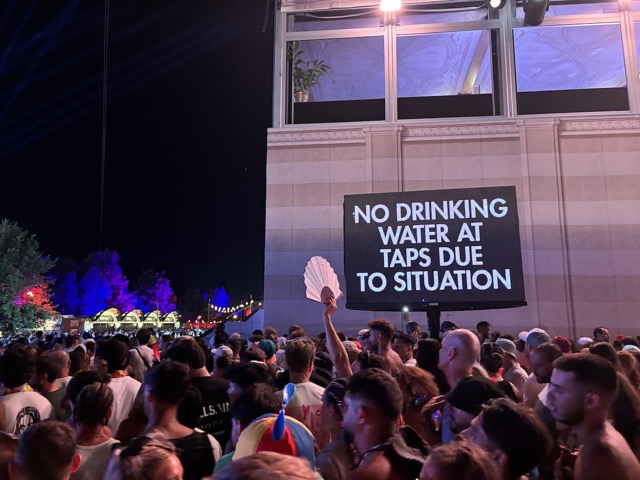 No drinking water at taps due to situation