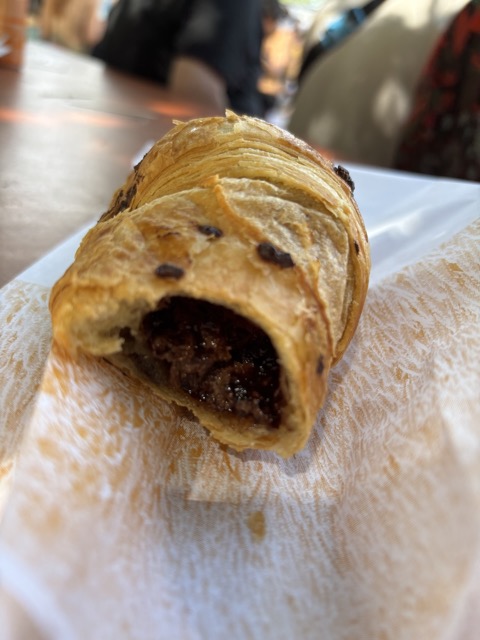 My delicious chocolate croissant for breakfast