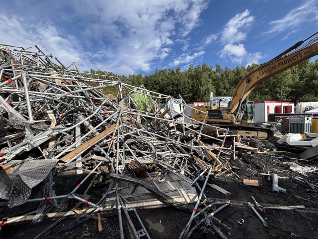Former scaffolding from the old MainStage