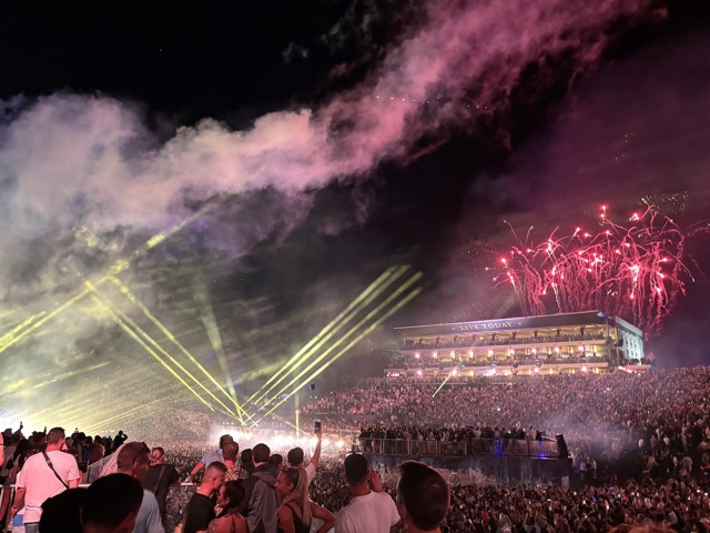 Fireworks from The Great Library, off in the distance