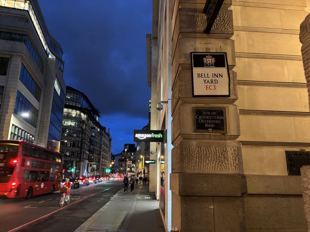 Site of Crosskey's Inn, destroyed 1666