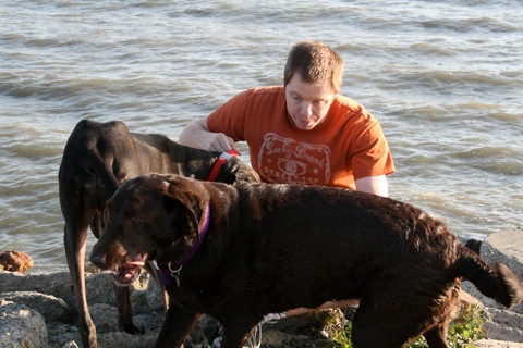 Rob trying to pose for a picture