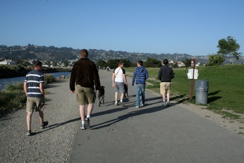 The group from behind