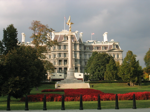 Historic-looking building next to the White House