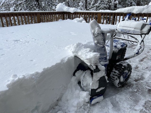 Snow was deeper than the snow blower