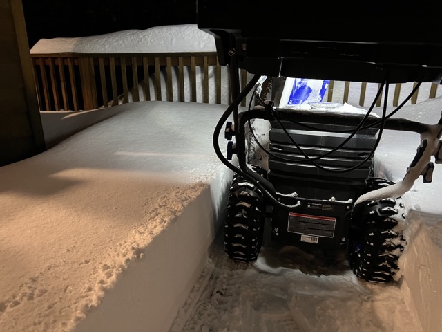 As deep as the snow blower on Feb 24th