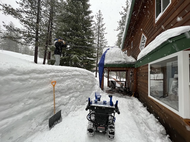 Pulling the snow off the roof on Mar 11th