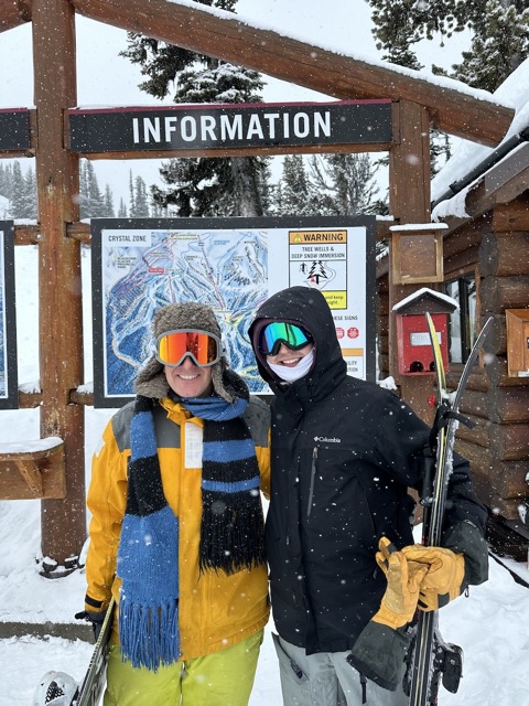 Myke and James skiing at Whistler