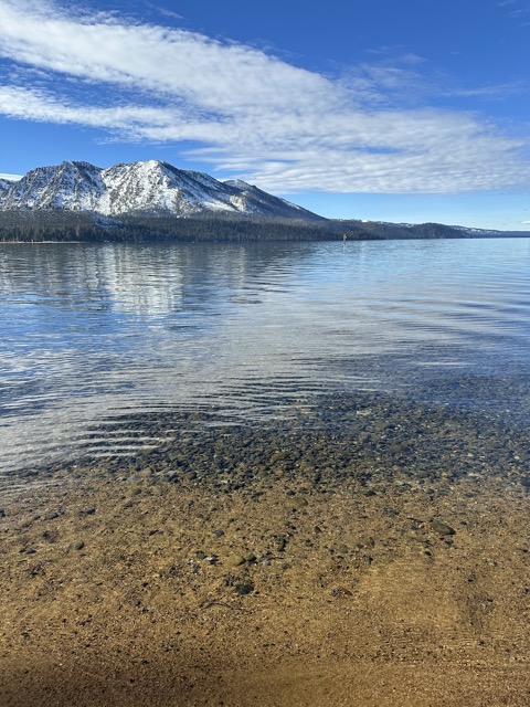 Calm water in the winter