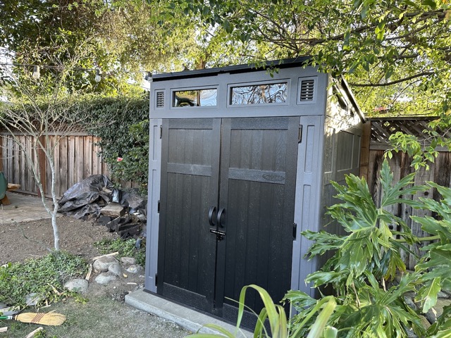 Built a brand new shed in the backyard in San Jose for more storage