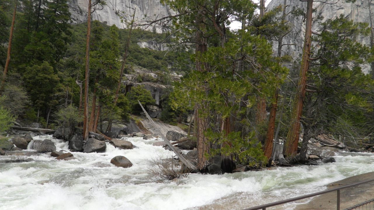 Rapids leading up to the waterfall
