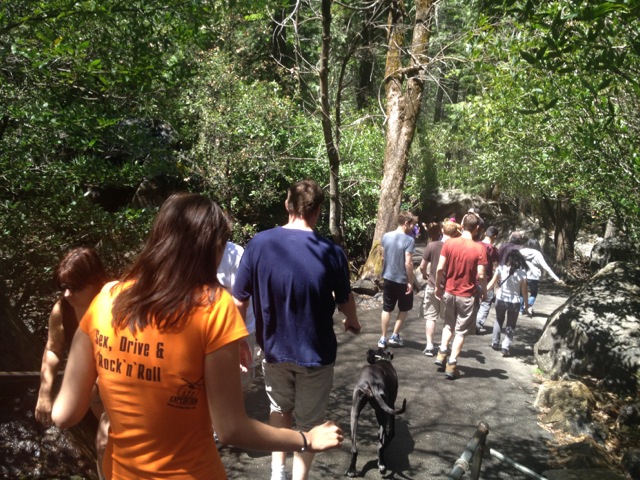 Hiking to the waterfall